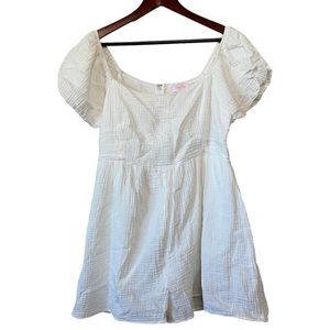 Pink Lily White Romper Size XXL